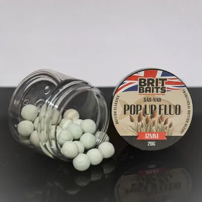 Zdjęcie produktu dla BritBaits, przynęta pływająca "Pop Up" o smaku trzciny, fluorescencyjna, średnica 12 mm