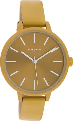 Produktbild von Oozoo Armbanduhr senfgelb Leder Timepieces Damen Analog-Quarzuhr UOC10254