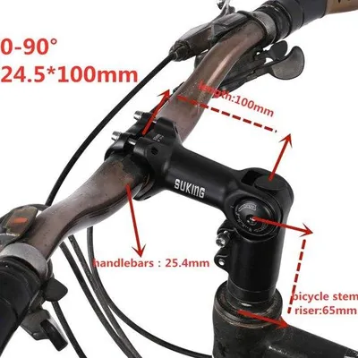 Produktbild von Famanu verstellbare Fahrradlenker-Vorbau - 0-90 Grad, Aluminiumlegierung