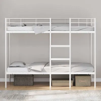 Produktbild von Möbel Klassische Betten - Weiß - CLORIS Etagenbett ohne Matratze Weiß 90x200 cm Stahl,29.25 Kg - 936126