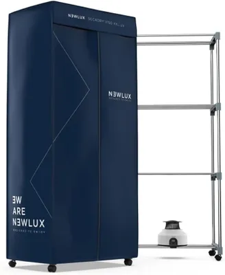 Produktbild von '- Tragbare Elektrische Wäschetrockner Secadry (1200W) mit UV-Licht zur Desinfektion. Kapazität 15Kg, Temp. 180min, 4 Stufen. Belüftungstrockner ideal als Schranktrockner, Blau