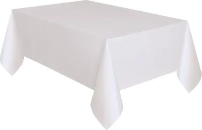 Produktbild von Unique Party Supplies 5095 Kunststoff-Tischdecke - 2,74 m x 1,37 m - Weiß