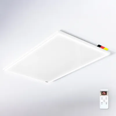 Image de Chauffage de plafond infrarouge - 800 watts - avec éclairage LED - électrique - éclairage de plafond pour intérieur