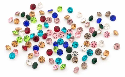 Produktbild von Vintageparts Strasssteine Glas Chaton Farbmix 3,2mm, 100 Stück