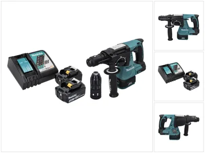 Produktbild von Makita DHR 243 RM Akku Bohrhammer 18 V SDS plus Brushless + 2x Akku 4,0 Ah + Ladegerät