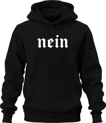 Obrázek produktu pro No old german lettering Fraktur Blackletter Gothic Vintage Uni mikina s kapucí, černá, XL