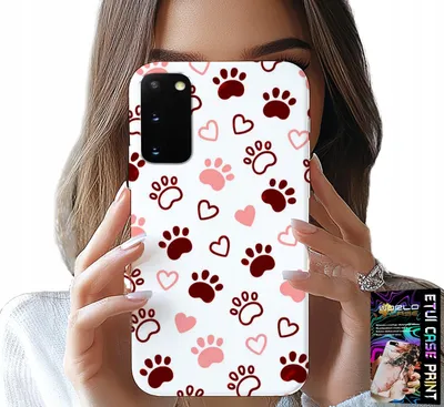 Obrázok produktu pre Puzdro Pre Samsung Galaxy S20 - Psie Labky Na Bielom Pozadí, Pes, Mačka, Medveď