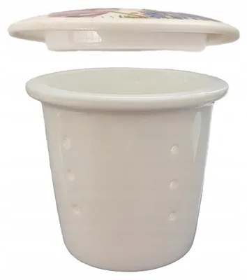 Productafbeelding van Porseleinen BROUWER en deksel WITTE Zeeffilter Kesi 7 cm x 6,5 cm