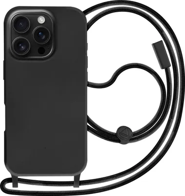 Produktbild von Avizar, Halbsteife Soft Touch Kettenhülle für Apple iPhone 16 Pro, Schwarz