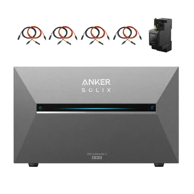 Produktbild von Anker SOLIX Solarbank 3 E2700 Pro Balkonkraftwerk mit Smart Meter und Solarkabel*4 set 、mit Smart AI Eigenschaften、mit Energiespeicher 2.688kWh