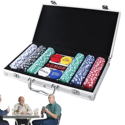 Image de Ensemble professionnel de jetons de poker, comprenant 200 pièces, idéal pour les soirées de jeu