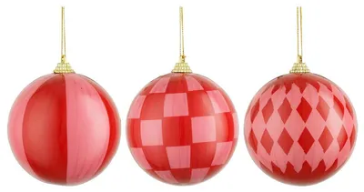 Produktbild von Bruchsichere Weihnachtskugel 3 sortiert d10cm