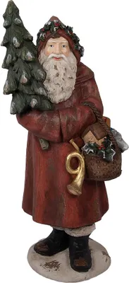 Produktbild von Clayre & Eef Dekorationsfigur Weihnachtsmann 39x30x93 cm Rot Keramikmaterial