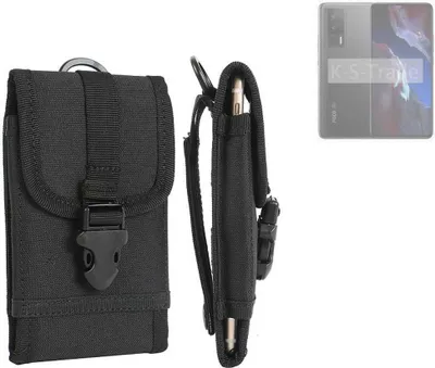 Produktbild von K-S-Trade Holster Handy Hülle kompatibel mit POCO F5 Pro Holster Handytasche Gürtel Tasche Schutz Hülle Robust Outdoor schwarz
