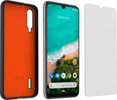 Produktbild von MFXIAOMI, Pack Zubehör 2 in 1 für Xiaomi Mi A3 Semi-rigid, Schwarz
