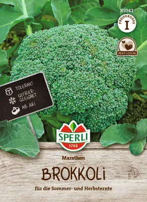 Produktbild von SPERLI Brokkolisamen Marathon F1 Brassica oleracea 35 Pflanzen