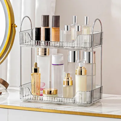 Produktbild von Make-up-Organizer mit 2 Ebenen für Kosmetikprodukte