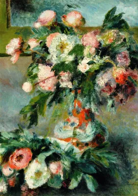 Produktbild von Kunstkarte Pierre Auguste Renoir "Päonien"