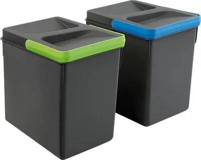 Immagine prodotto di Emuca Recycle 2x6l bidone per la raccolta differenziata 2 unità Argento Argento Taglia unica