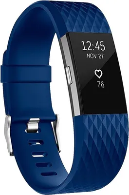 Produktbild von Go Go Gadget - Uhrenarmband - Fitbit Charge 2 - Diamant - Silikon - Dunkelblau - Größe L