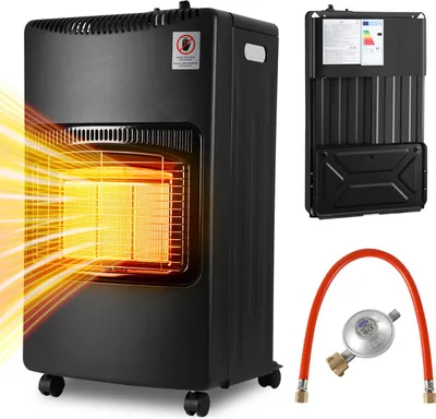 Obrázek produktu pro Peviasot, skládací plynový ohřívač, 4,2 kW, s ochranou proti přehřátí, ochranou proti převrácení a pojistkou proti zpětnému plameni