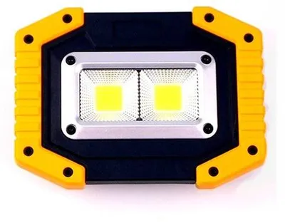 Productafbeelding van Twee LED-werklampen van 30W met 2000 lumen, met oplaadbare USB-batterij, IP65 waterdicht, verticale werklampen, met 3 standen.