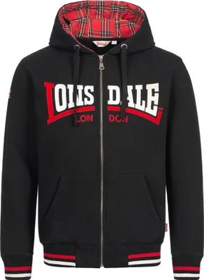Obrázok produktu pre Pánska tepláková bunda s kapucňou a zipsom Regular Fit NATEBY Black S Lonsdale