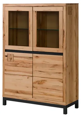 Produktbild von MASSIVMOEBEL24 Vitrine Kernbuche 103x40x148 natur geölt VILLANDERS #102