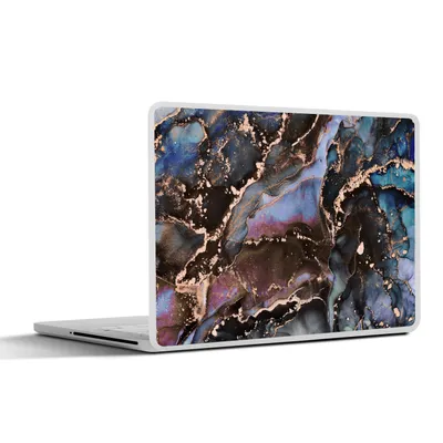 Produktbild von MuchoWow® Laptop Aufkleber Sticker Cover Marmor - Gold - Rosa 25x18 cm - Laptop-Deko