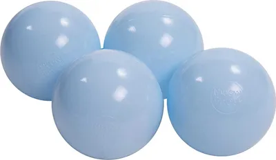 Image de MeowBaby balles en plastique pour piscine à balles 7cm, balles de jeu en plastique pour bébé, 50 pièces : Bleu bébé