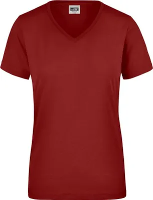 Produktbild von James & Nicholson Ladies Workwear T-Shirt Gr. XL, weinrot