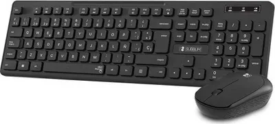 Produktbild von SUBBLIM SUBKBC-CSSW10, Kabelgebunden, RF Wireless, Membran Key Switch, QWERTY, Schwarz, Maus enthalten