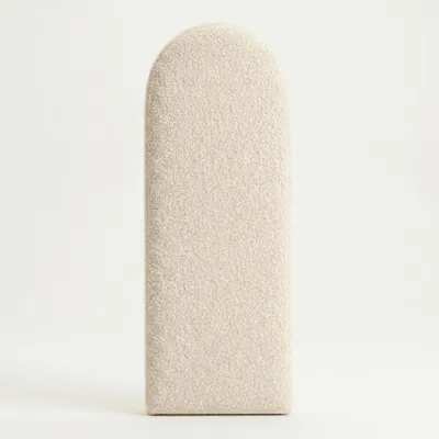 Produktbild von LIKMA Wandkissen Bouclé Polsterpaneel 40x30 cm Creme Zaunform Lendekissen Bett Wandpolster Gepolstert Panel Bettkopfteil Stoff Quelle 02