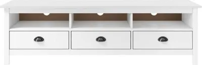 Immagine prodotto di Mobile TV Hill White 158x40x47 cm in legno di pino massiccio