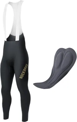 Immagine prodotto di ROCKBROS Pantaloncini da ciclismo da uomo con bretelle, imbottiti, traspiranti, ad asciugatura rapida, con fondello 3D, taglia XL