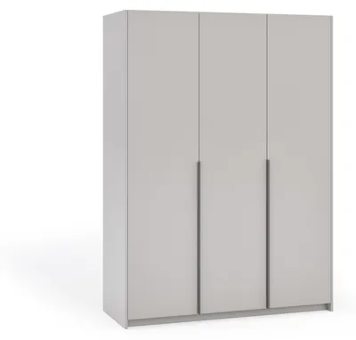 Produktbild von Margaret Hadas24 Kleiderschrank APOLLONIA ohne Spiegel, Drehtürenschrank, moderner, Schrank,  viel Stauraum150 x 204cm (kaschmir, schwarze Griffe)