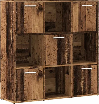 Produktbild von vidaXL Bücherregal Altholz-Optik 90x28x90 cm Holzwerkstoff