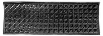 Produktbild von Stufenmatten Trapa außen aus Gummi für Treppen im Außenbereich, Antirutschmatte, 25x75cm, schwarz mit Winkelkante