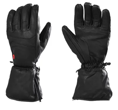 Obrázek produktu pro Elektricky vyhřívané rukavice, celokožené, na baterie, černé, L