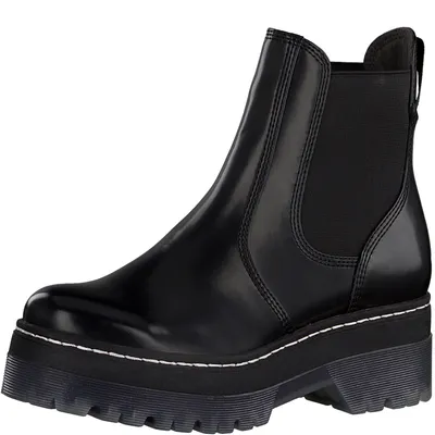 Produktbild von Tamaris Damen Stiefeletten Plateau Chelsea Boots 1-25958-25, Größe:38 EU, Farbe:Schwarz