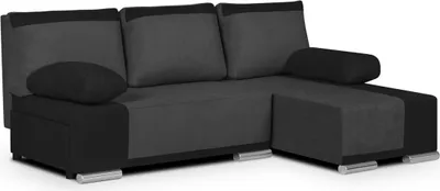 Produktbild von Ecksofa mit Schlaffunktion DRED - Grau/Schwarz