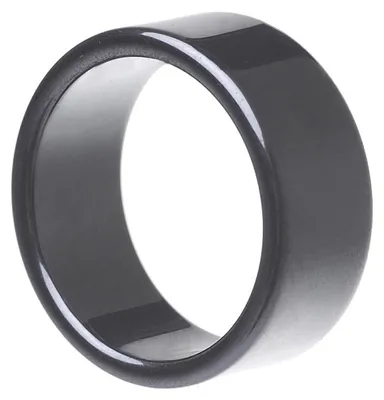 Produktbild von Breiter Ring aus Hämatit grau dunkelgrau schlicht flach glatt Herren Damen Uni Innenumfang 67mm  Ø21.3mm