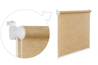 Obrázok produktu pre Okenná roleta bambusový vzhľad béžová 110x150 cm súkromie roleta svorka roleta bez vŕtania!