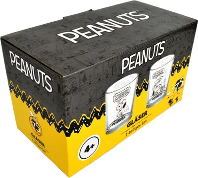 Produktbild von Snoopy / PeanutsTrinkgläser Geschenkkarton Set 2 bedruckte Gläser