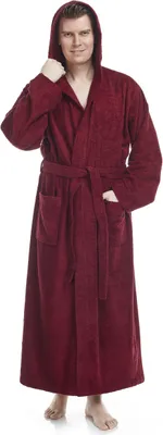 Produktbild von Arus Bademantel Pacific für Herren, extra-lang, Farbe:Bordeaux, Größe:XXL