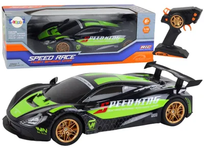 Imagen del producto de Coche Deportivo Grande Con Control Remoto 1:10 Verde Y