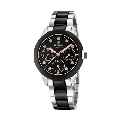 Produktbild von Festina Damen Analog Quarz Uhr mit Edelstahl Armband F20497/3