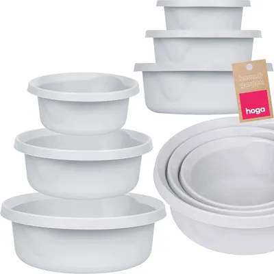 Obrázek produktu pro Hoga Misky Plastové Univerzální Šedý Set 3 ks
