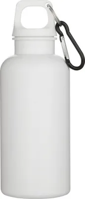 Imagen del producto de Floso - Botella de agua "Oregon", de un solo color, fabricada con plástico reciclado, con mosquetón, 400 ml, modelo PF4986 (talla única) (blanca)