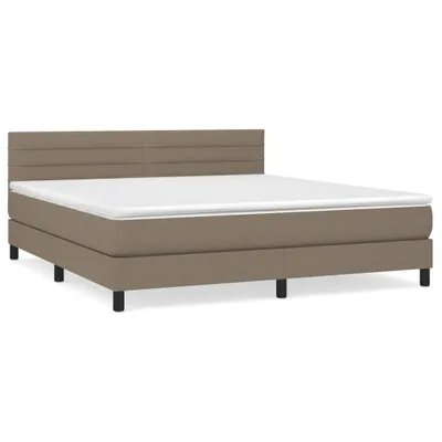 Produktbild von vidaXL Boxspringbett mit Matratze Taupe 180x200 cm Stoff